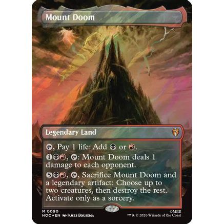 Mount Doom (Borderless) (Surge Foil) (HOC-090) - The Hobbit: Eternal-Legal Foil