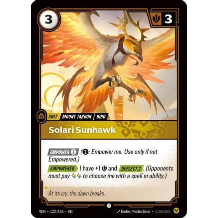 Solari Sunhawk (122/166) - Vendetta Foil