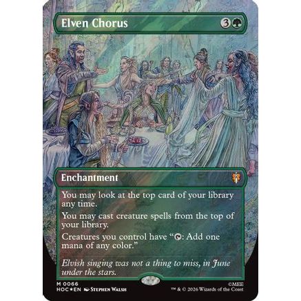 Elven Chorus (Borderless) (Surge Foil) (HOC-066) - The Hobbit: Eternal-Legal Foil