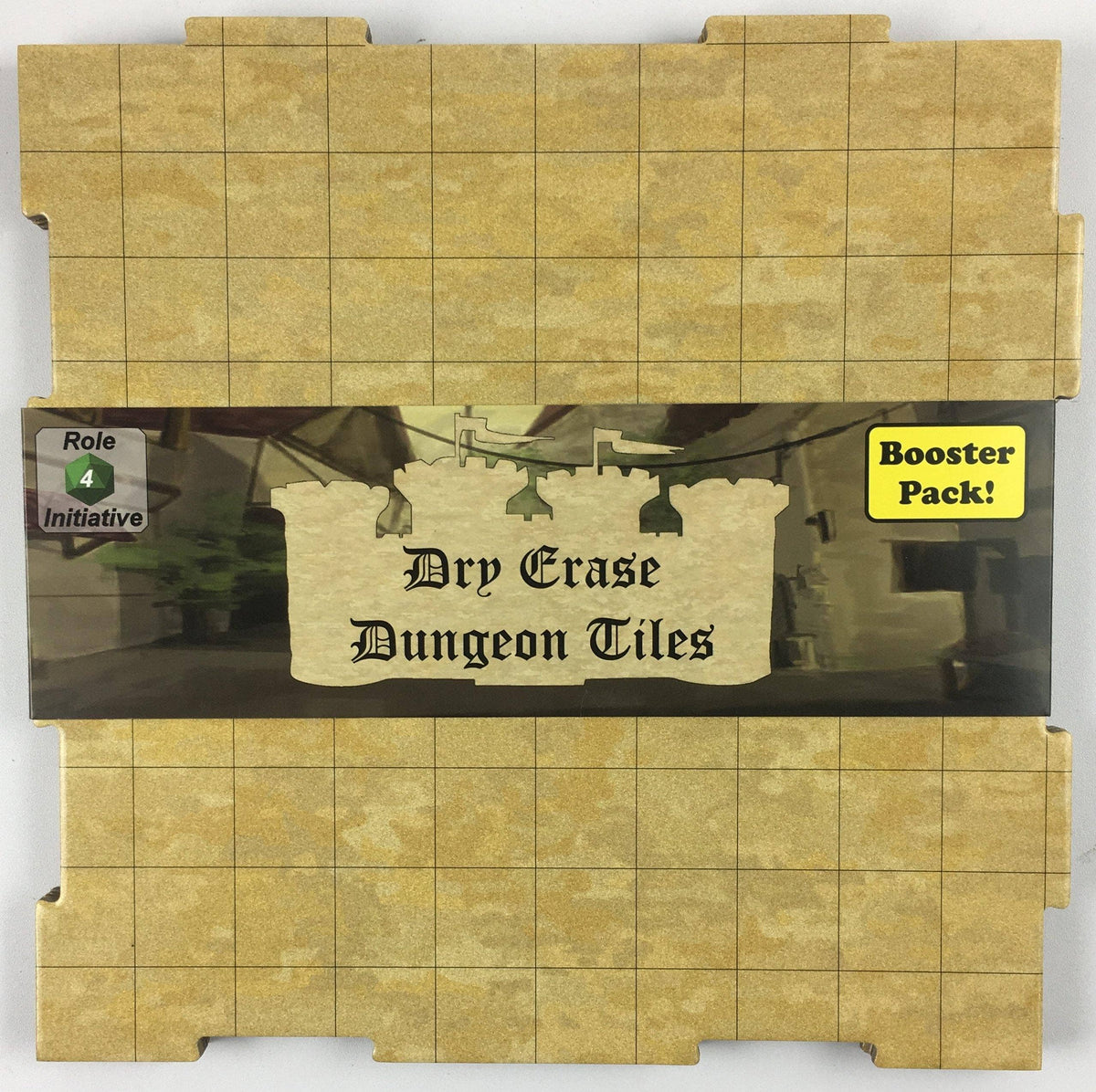 Dry Erase Dungeon Tiles, various colors, shapes, and sizes: Sand / Five 10" & Sixteen 5" Squares
