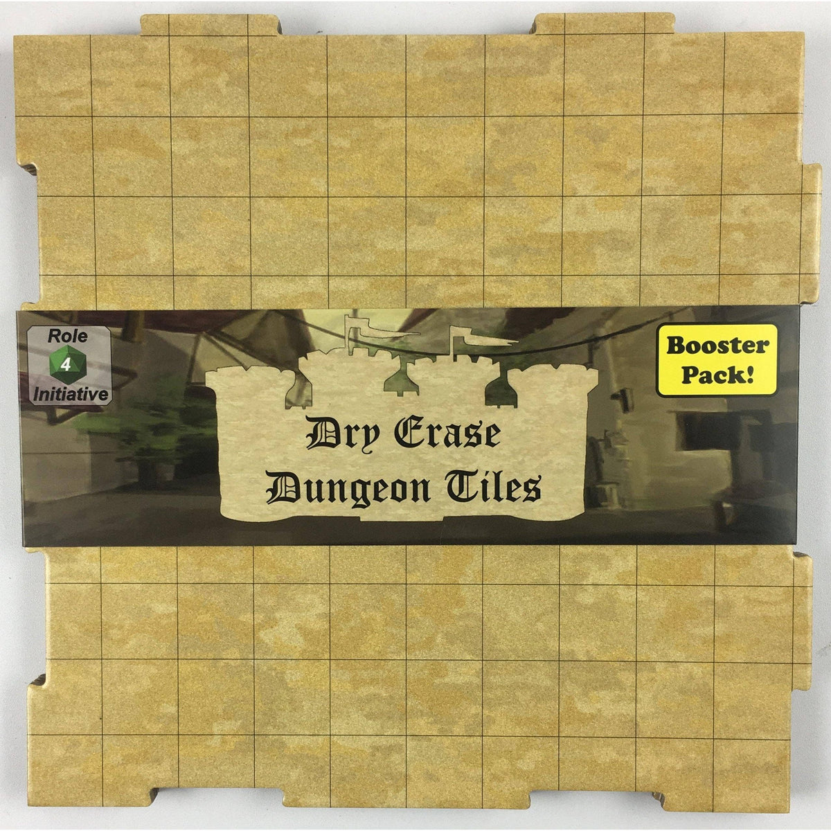 Dry Erase Dungeon Tiles, various colors, shapes, and sizes: Earthtone / Five 10" & Sixteen 5" Squares