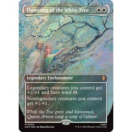 Flowering of the White Tree (Borderless) (Surge Foil) (HOC-054) - The Hobbit: Eternal-Legal Foil