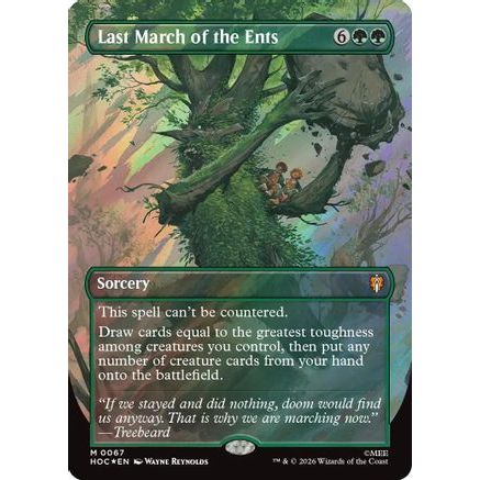 Last March of the Ents (Borderless) (Surge Foil) (HOC-067) - The Hobbit: Eternal-Legal Foil