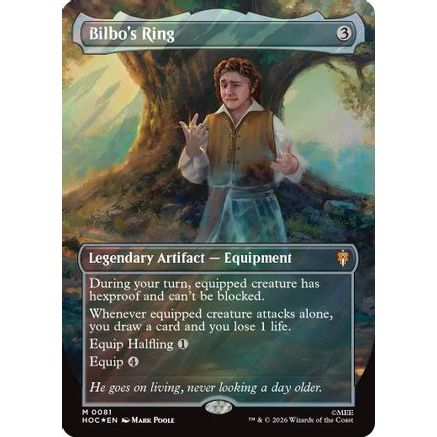 Bilbo's Ring (Borderless) (Surge Foil) (HOC-081) - The Hobbit: Eternal-Legal Foil