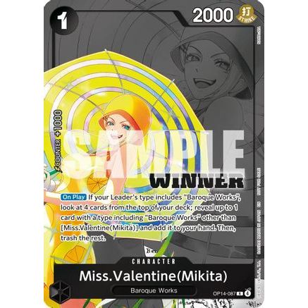 Miss.Valentine(Mikita) (Winner Pack 2026 Vol. 3) (OP14-087) - One Piece Promotion Cards Foil