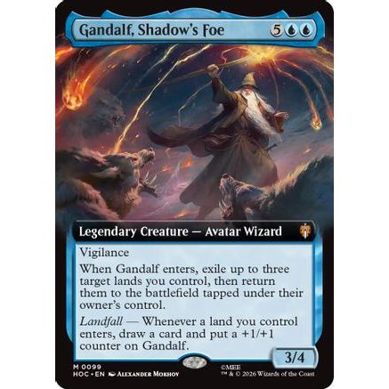 Gandalf, Shadow's Foe (Extended Art) (HOC-099) - The Hobbit: Eternal-Legal Foil