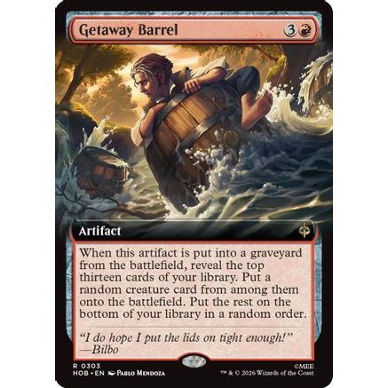 Getaway Barrel (Extended Art) (HOB-303) - The Hobbit: Eternal-Legal Foil