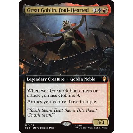 Great Goblin, Foul-Hearted (Extended Art) (HOC-105) - The Hobbit: Eternal-Legal