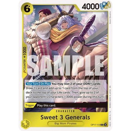 Sweet 3 Generals (OP17-114) - The World's Strongest Warriors Foil