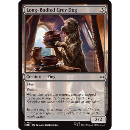 Long-Bodied Grey Dog (HOB-001) - The Hobbit