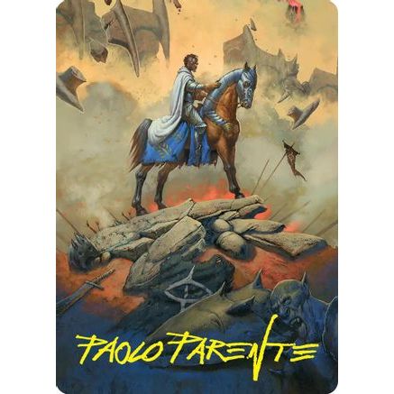 Aragorn, the Uniter Art Card (Gold-Stamped Signature) (ASHOB-034) - Art Series: The Hobbit