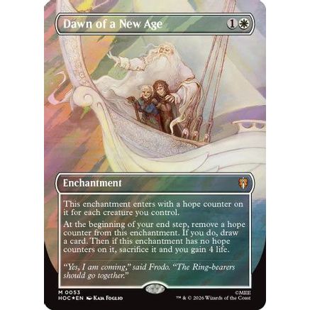 Dawn of a New Age (Borderless) (Surge Foil) (HOC-053) - The Hobbit: Eternal-Legal Foil