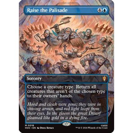 Raise the Palisade (Borderless) (HOC-018) - The Hobbit: Eternal-Legal Foil