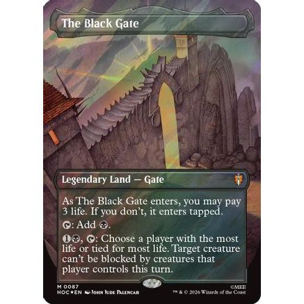 The Black Gate (Borderless) (Surge Foil) (HOC-087) - The Hobbit: Eternal-Legal Foil