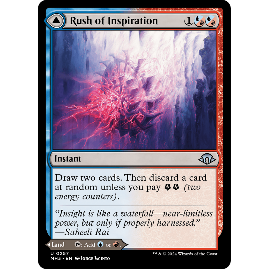 Rush of Inspiration // Crackling Falls (MH3-257) - Modern Horizons 3
