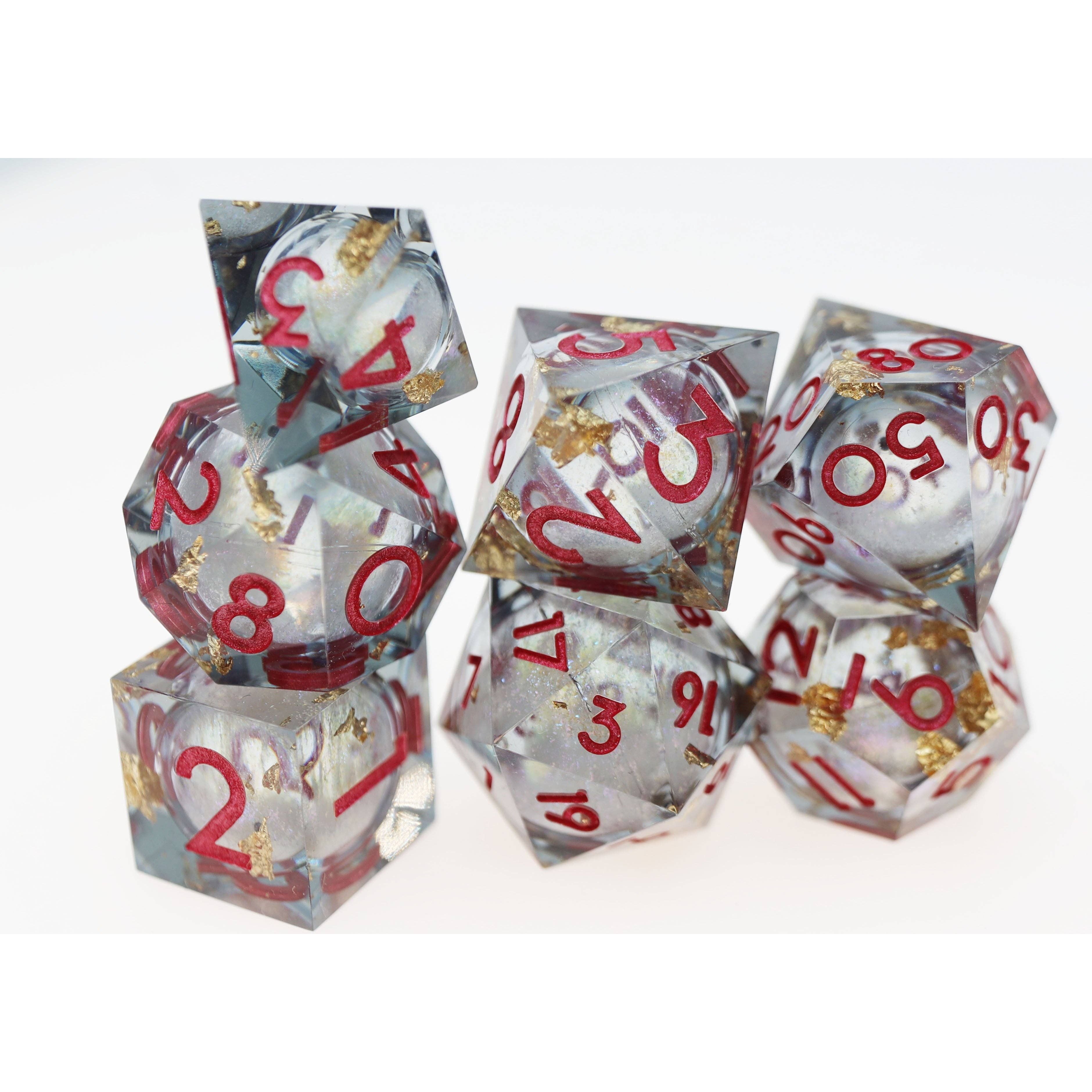 Sharp Edge Liquid Core RPG Dice Set - Crystal Asteroid