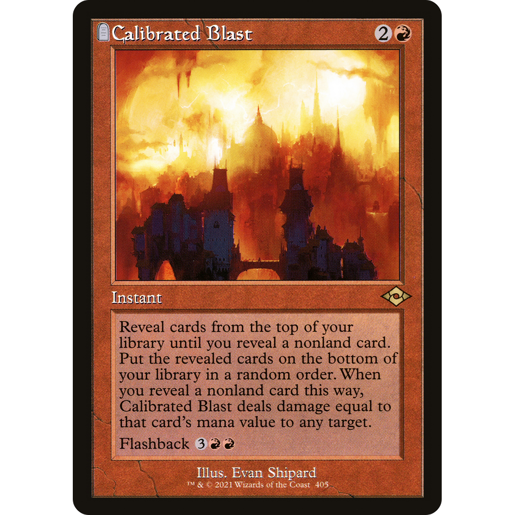 Calibrated Blast (Retro Frame) (MH2-405) - Modern Horizons 2: (tombstone) Foil