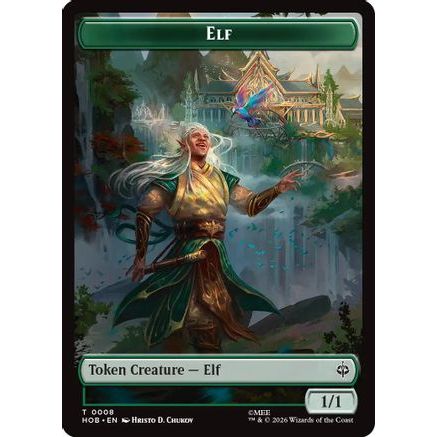 Elf // Treasure (0013) Double-Sided Token (HOB-8 // 13) - The Hobbit Foil