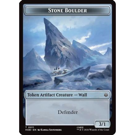 Stone Boulder // Dragon Double-Sided Token (HOB-11 // 5) - The Hobbit Foil