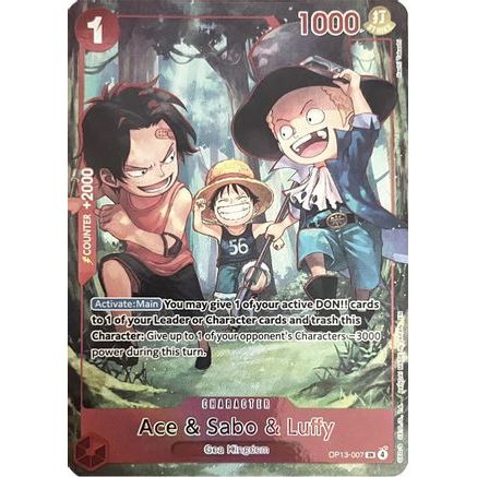 Ace & Sabo & Luffy (English Version 3rd Anniversary Set) (OP13-007) - One Piece Promotion Cards Foil