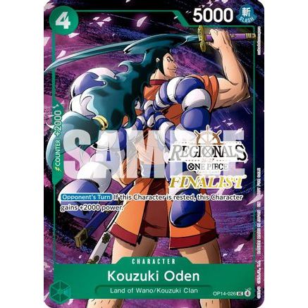 Kouzuki Oden (Regionals Finalist Card Set 26-27 Vol.2) (OP14-026) - One Piece Promotion Cards Foil