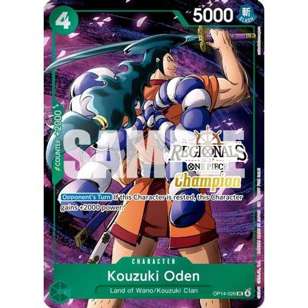Kouzuki Oden (Regionals Champion Card Set 26-27 Vol.2) (OP14-026) - One Piece Promotion Cards Foil