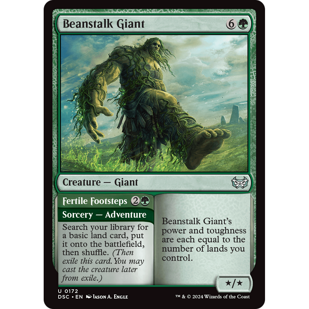 Beanstalk Giant // Fertile Footsteps (DSC-172) - Duskmourn: House of Horror Commander