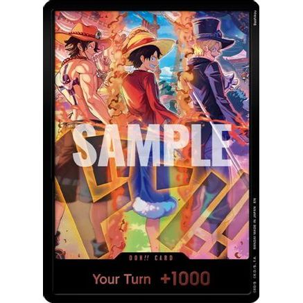 DON!! Card (English Version 3rd Anniversary Set) (Ace, Luffy, Sabo) - One Piece Promotion Cards Foil