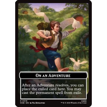 On an Adventure // Enduring Story Double Sided Token (HOB-15 // 14) - The Hobbit