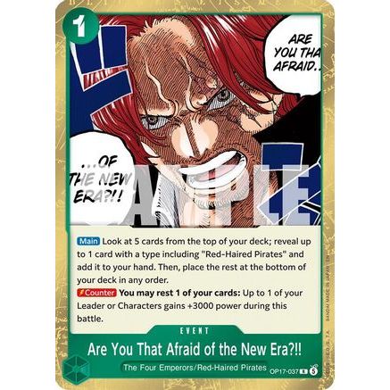 Are You That Afraid of the New Era?! (OP17-037) - The World's Strongest Warriors Foil