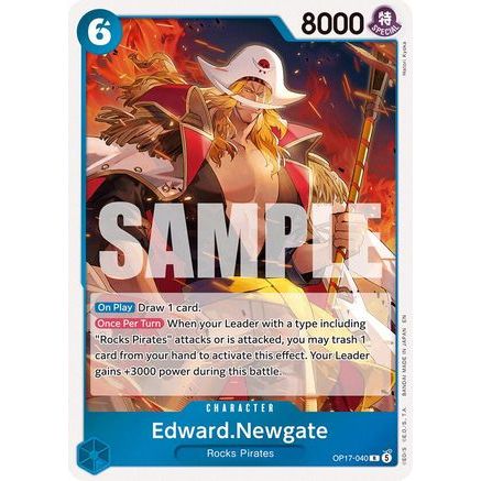 Edward.Newgate (040) (OP17-040) - The World's Strongest Warriors Foil