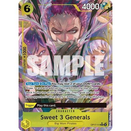 Sweet 3 Generals (Alternate Art) (OP17-114) - The World's Strongest Warriors Foil