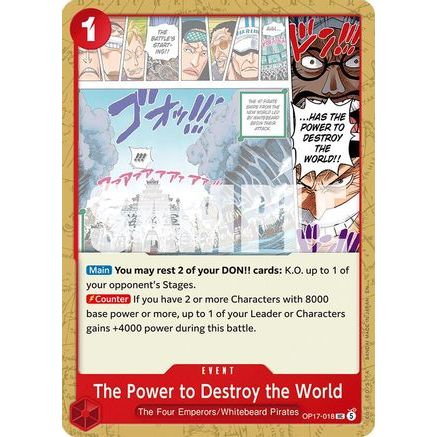 The Power to Destroy the World (OP17-018) - The World's Strongest Warriors