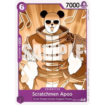 Scratchmen Apoo (Pandaman Art) (OP17-070) - The World's Strongest Warriors Foil
