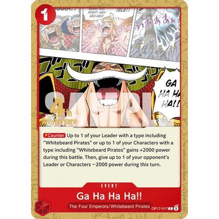 Ga Ha Ha Ha!! (OP17-017) - The World's Strongest Warriors Release Event Cards