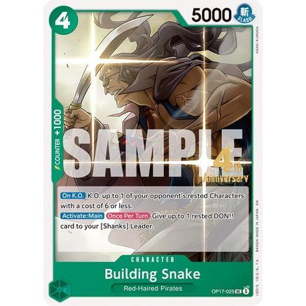 Building Snake (OP17-025) - The World's Strongest Warriors Release Event Cards