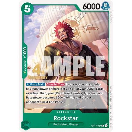 Rockstar (OP17-034) - The World's Strongest Warriors Release Event Cards