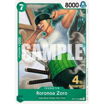 Roronoa Zoro (035) (OP17-035) - The World's Strongest Warriors Release Event Cards
