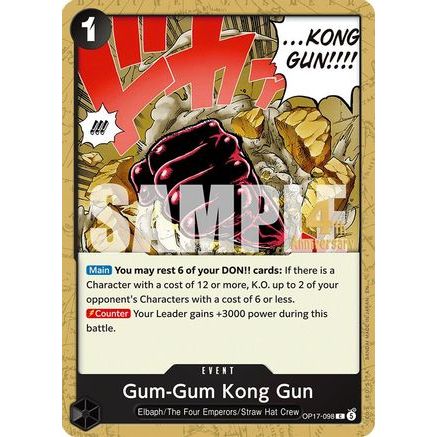 Gum-Gum Kong Gun (OP17-098) - The World's Strongest Warriors Release Event Cards