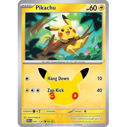 Pikachu - 041/128 41 - ME 30th Celebration Holofoil