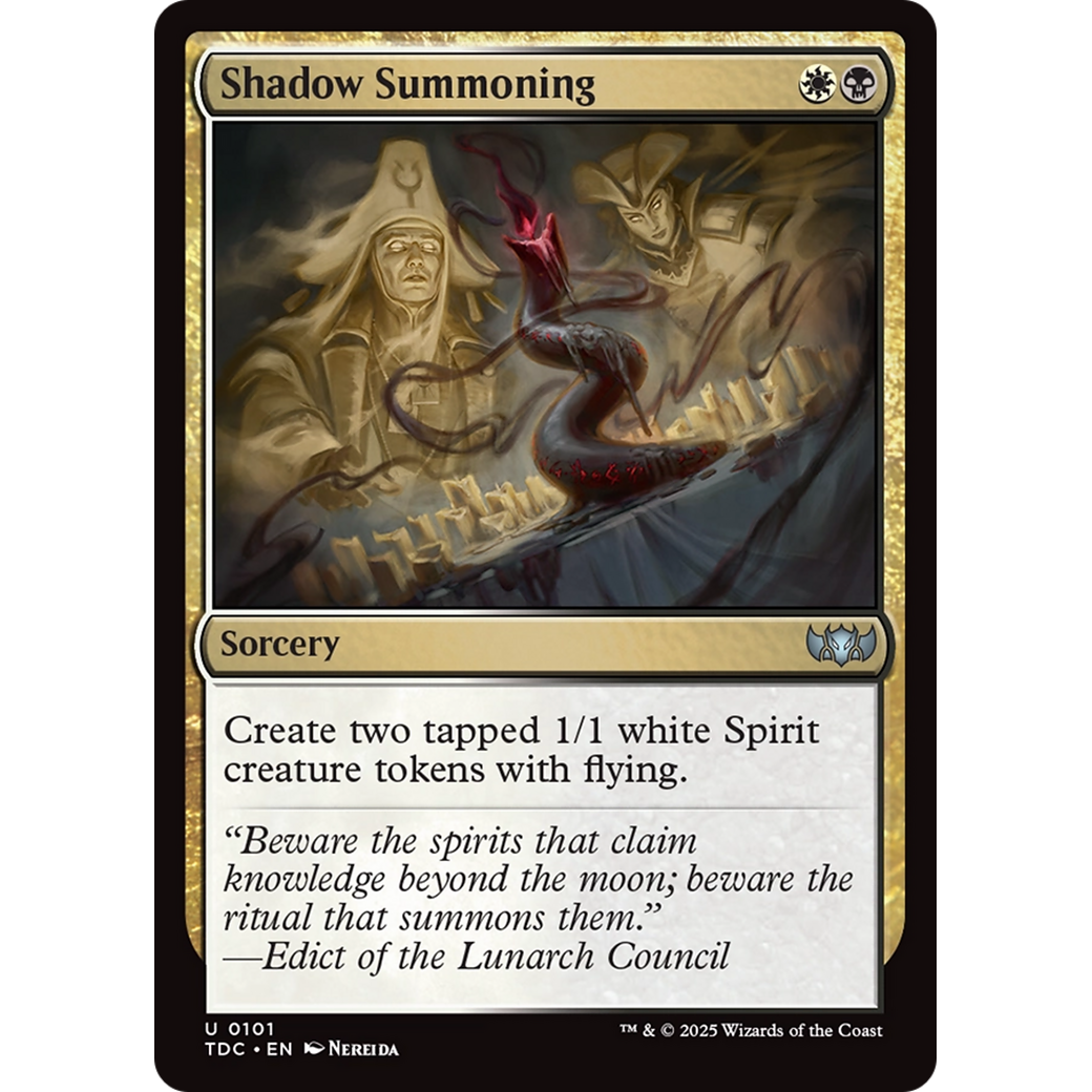 Shadow Summoning (TDC-101) - Commander: Tarkir: Dragonstorm