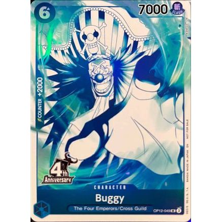 Buggy (4th Anniversary Treasure Campaign Pack) (OP12-049) - One Piece Promotion Cards Foil