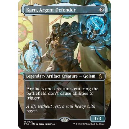 Karn, Argent Defender (Borderless) (FRA-320) - Reality Fracture Foil