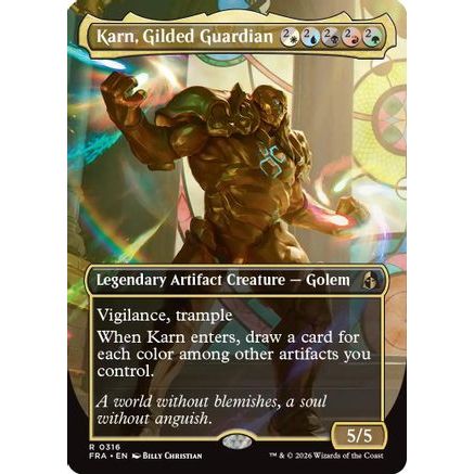 Karn, Gilded Guardian (Borderless) (FRA-316) - Reality Fracture