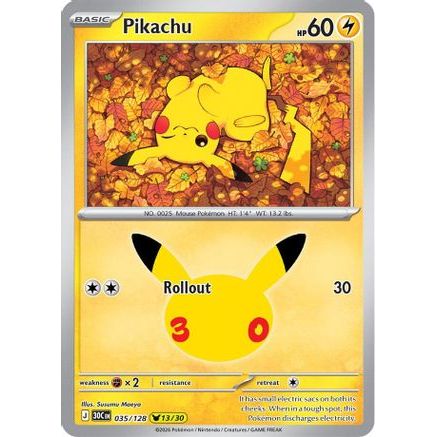 Pikachu - 035/128 35 - ME 30th Celebration Holofoil