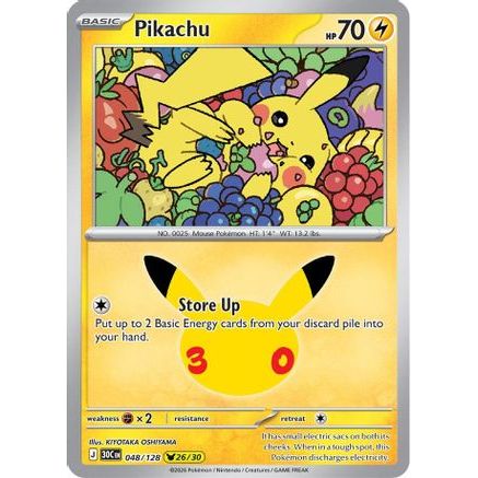 Pikachu - 048/128 48 - ME 30th Celebration Holofoil