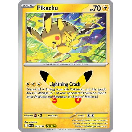 Pikachu - 051/128 51 - ME 30th Celebration Holofoil