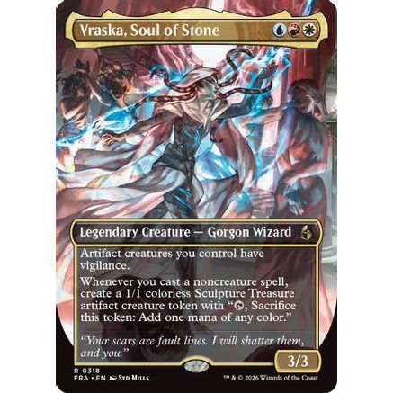 Vraska, Soul of Stone (Borderless) (FRA-318) - Reality Fracture