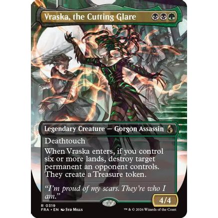 Vraska, the Cutting Glare (Borderless) (FRA-319) - Reality Fracture Foil