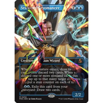 Seasoned Cryomancer (Borderless) (Facet Foil) (0452) (FRA-452) - Reality Fracture Foil